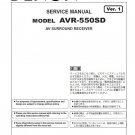 Denon AVR-550SD Ver.1 Surround Amplifier Service Manual PDF (SBTDN1366)