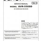 Denon AVR-550SD Ver.2 Surround Receiver Service Manual PDF