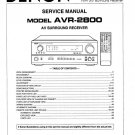 Denon AVR-2800 Surround Receiver Service Manual PDF