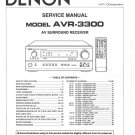 Denon AVR-3300 Surround Receiver Service Manual PDF (SBTDN1433)