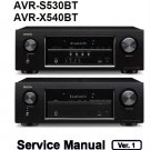 Denon AVR-S530BT ,AVR-X540BT Ver.1 Surround Receiver Service Manual PDF (SBTDN1455)