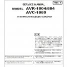 Denon AVR-1804 ,AVR-884 ,AVC-1880 Ver.1 Surround Receiver Service Manual PDF (SBTDN1469)