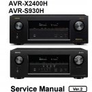 Denon AVR-X2400H ,AVR-S930H Ver.2 Network AV Receiver Service Manual PDF (SBTDN1783)
