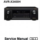 Denon AVR-X3400H Ver.2 Network AV Receiver Service Manual PDF (SBTDN1787)