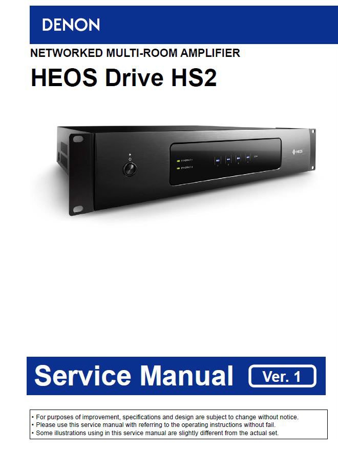 Denon HEOS Drive HS2 Ver.1 Network Multi Room Amplifier Service Manual PDF (SBTDN1890)