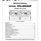 Denon DN-2600 Double CD Player Service Manual PDF (SBTDN1626)