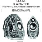 HarmanKardon GLA-55 Multimedia Speaker System Service Manual PDF (SBTHK5899)