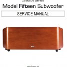 Infinity Model Fifteen Rev.1 Subwoofer Service Manual PDF (SBTINF3421)