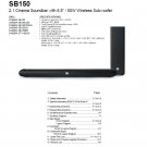 JBL SB150 Rev.1.3 Cinema Soundbar Service Manual PDF (SBTJBL4274)