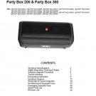 JBL Party Box 200 ,Party Box 300 Ver.1.3 Speaker System Service Manual PDF (SBTJBL4580)