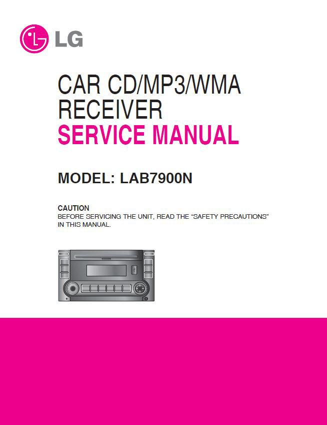 LG LAB7900N Car CD/MP3 Receiver Service Manual PDF (SBTLG2426)
