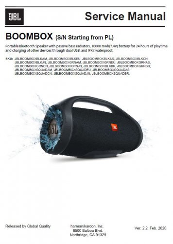 Boombox ( starting from PL ) Ver.2.2 Bluetooth Speaker PDF (SBTJBL4253)