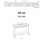 Casio AP-24 Ver.1 Electronic Keyboard Service Manual PDF (SBTCS2552)
