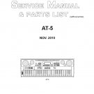 Casio AT-5 Electronic Keyboard Service Manual PDF (SBTCS2562)
