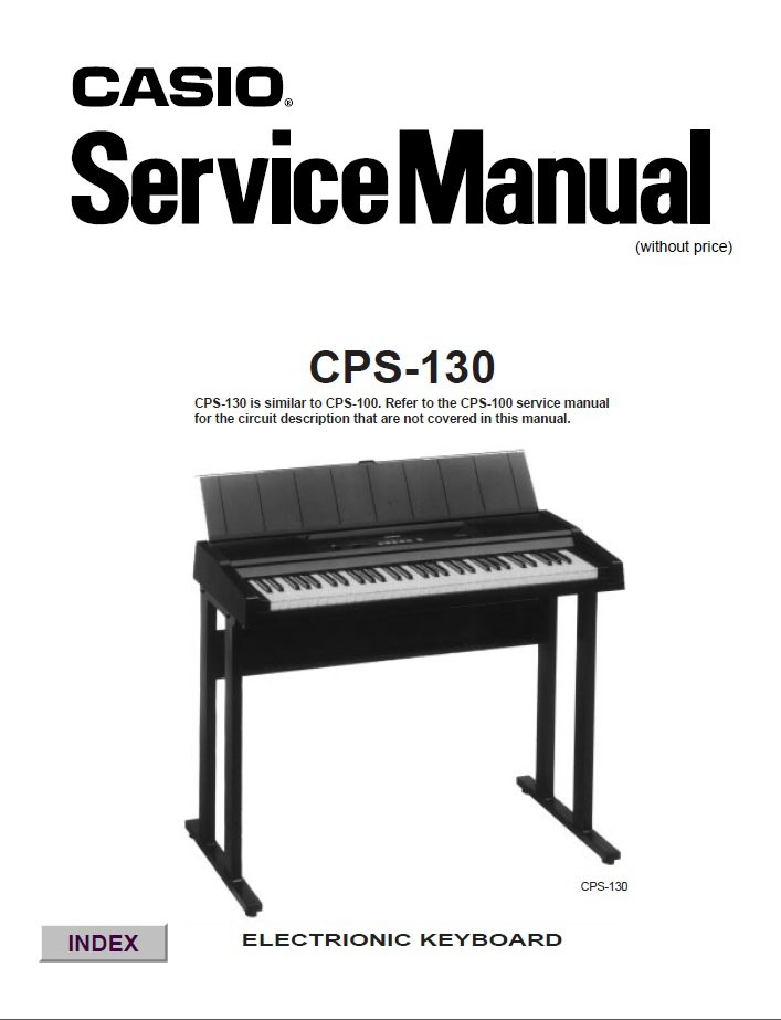 Casio CPS-130 Electronic Keyboard Service Manual PDF (SBTCS2567)