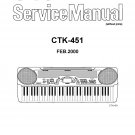Casio CTK-451 Electronic Keyboard Service Manual PDF (SBTCS2580)