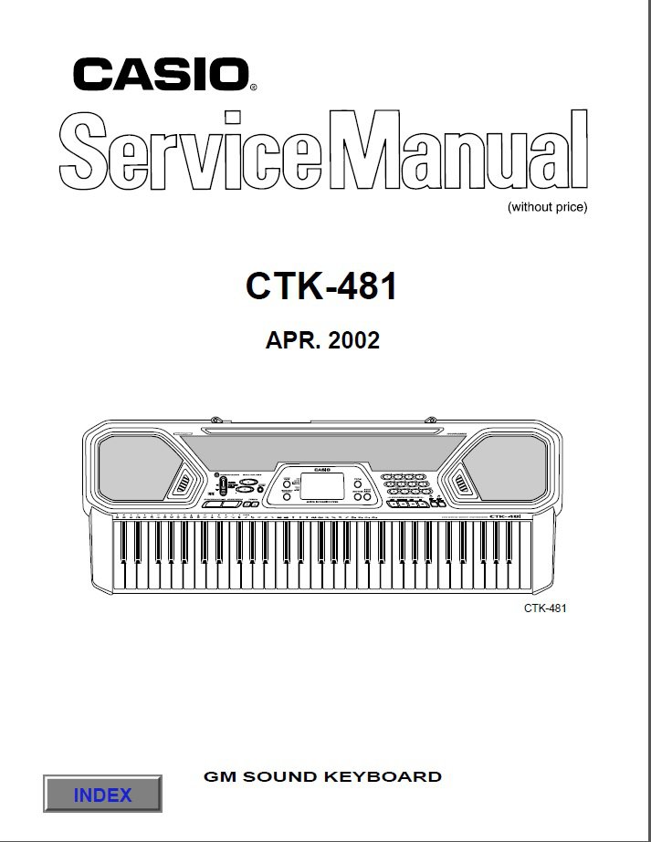Casio CTK-481 Electronic Keyboard Service Manual PDF (SBTCS2582)