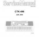 Casio CTK-496 Ver.1 Electronic Keyboard Service Manual PDF (SBTCS2585)