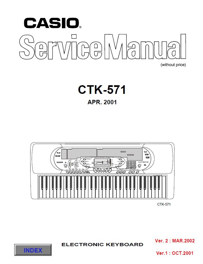 Casio CTK-571 Ver.1_2 Electronic Keyboard Service Manual PDF (SBTCS2595)