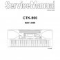 Casio CTK-900 Ver.1 Electronic Keyboard Service Manual PDF (SBTCS2611)