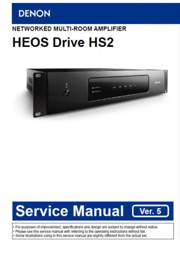 Denon HEOS Drive HS2 Ver.5 Networked Multi-Room Amplifier Service Manual PDF (SBTDN1273)