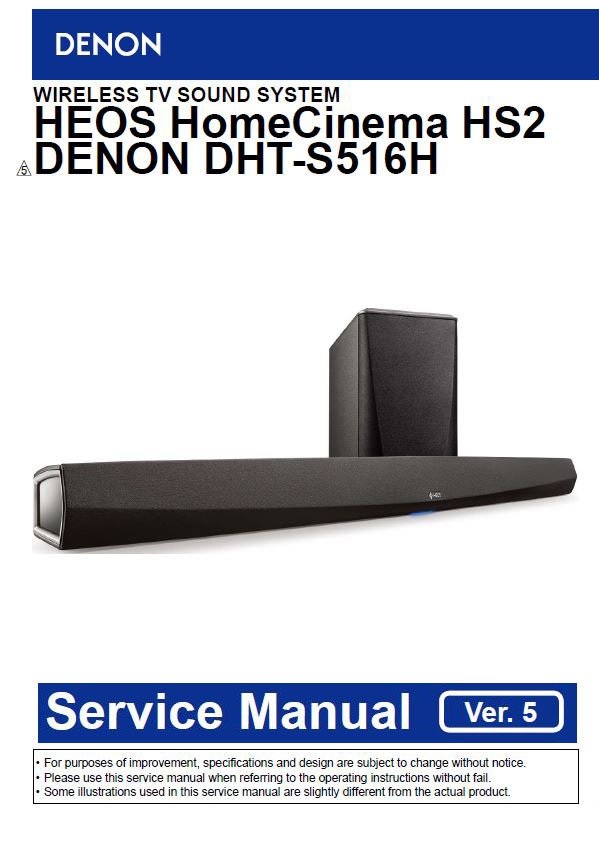 Denon HEOS HomeCinema HS2, DHTS516H Ver.5 Wireless TV Sound Service