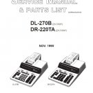 Casio DL-270B, DR-220TA Service Manual PDF (SBTCS2354)