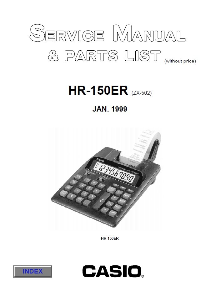 Casio HR150ER Service Manual PDF (SBTCS2365)