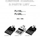 Casio PJ-10L, PJ-20L Service Manual PDF (SBTCS2366)
