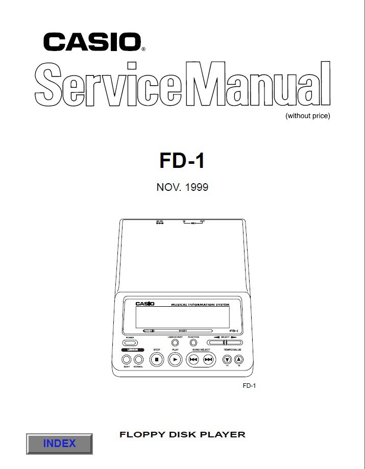 Casio FD-1 Service Manual PDF (SBTCS2665)