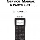 Casio FX-7700GE Service Manual PDF (SBTCS2674)