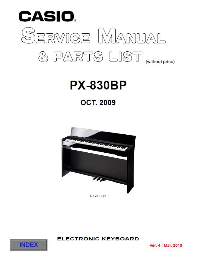 Casio PX-830BP Ver.4 Service Manual PDF (SBTCS3061)