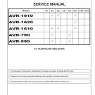 Denon AVR-1910, AVR-1620, AVR-1610, AVR-790, AVR-590 Ver.8 Service Manual PDF (SBTDN2177)