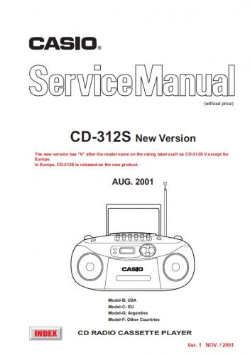 Casio CD-312S Ver.1 Service Manual PDF (SBTCS2374)