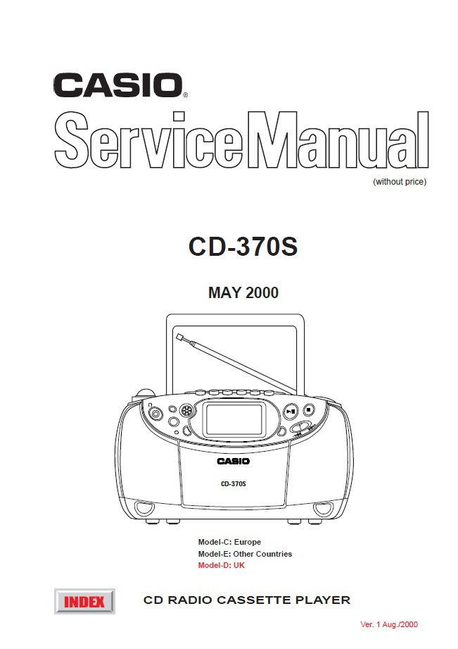 Casio CD-370S Ver.1 Service Manual PDF (SBTCS2376)