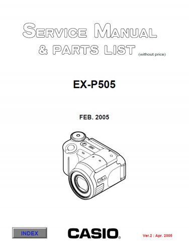 Casio EX-P505 Service Manual PDF (SBTCS2382)