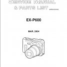 Casio EX-P600 Service Manual PDF (SBTCS2383)