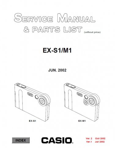 Casio EX-S1, EX-M1 Ver.1_2 Service Manual PDF (SBTCS2385)