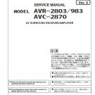 Denon AVR-2803, AVR-983, AVC-2870 Ver.2 Service Manual PDF (SBTDN1487)