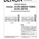 Denon AVR-3803, AVR-1083, AVC-3570 Service Manual PDF (SBTDN1492)