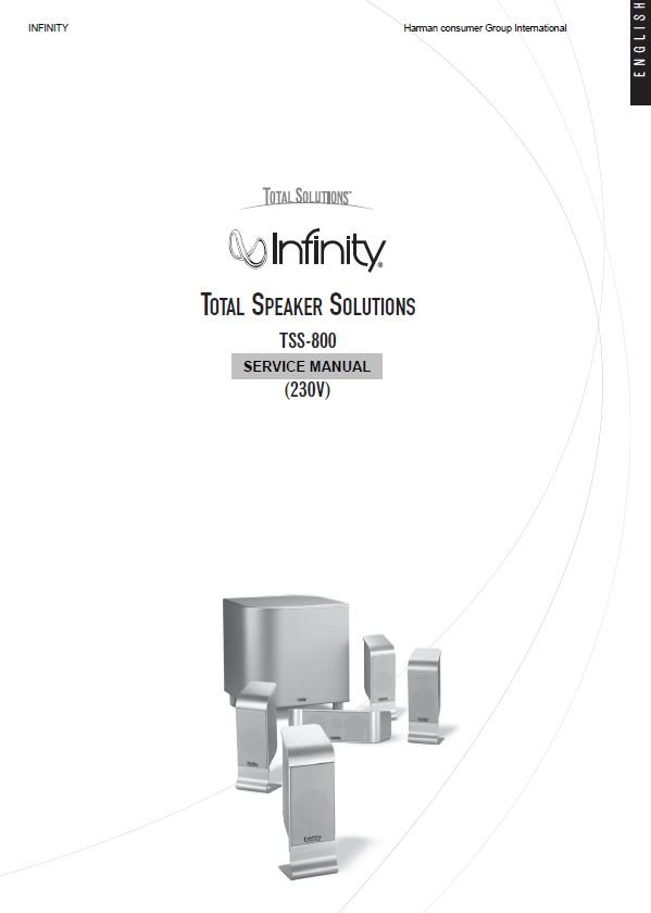 Infinity TSS-800 Service Manual PDF (SBTINF3401)