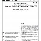 Denon D-MA5DV, D-MX7700DV Ver.2 Service Manual PDF SBTDN1893