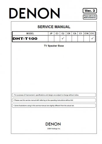 Denon DHT-T100 Ver.3 Service Manual PDF SBTDN2115
