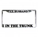 EX-HUSBAND IN THE TRUNK License Plate Frame Vehicle Heavy Duty Metal  13285831