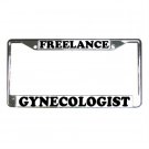 FREELANCE GYNECOLOGIST License Plate Frame Vehicle Heavy Duty Metal 13309976