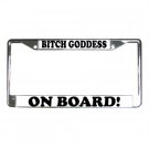 BITCH GODDESS ON BOARD License Plate Frame Vehicle Heavy Duty Metal 13309985 BITCH GODDESS ON BOARD License Plate Frame Vehicle Heavy Duty Metal 13309985