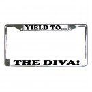 YIELD TO THE DIVA License Plate Frame Vehicle Heavy Duty Metal 13309991 YIELD TO THE DIVA License Plate Frame Vehicle Heavy Duty Metal 13309991