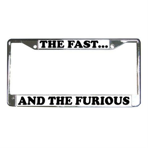 THE FAST AND THE FURIOUS License Plate Frame Vehicle Heavy Duty Metal ...