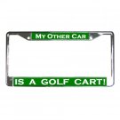 MY OTHER CAR IS A GOLF CART, Golf License Plate Frame Vehicle Heavy Duty Metal 19683545 MY OTHER CAR IS A GOLF CART, Golf License Plate Frame Vehicle Heavy Duty Metal 19683545