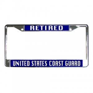 RETIRED US COAST GUARD License Plate Frame Vehicle Heavy Duty Metal ...